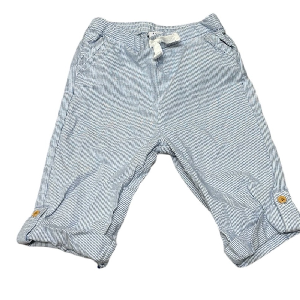 Janie and Jack Blue and White Seersucker Pants